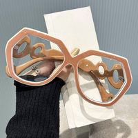 Nouvelles Lunettes de Soleil Hexagonales pour Femmes 2026 – Monture Rectangulaire Personnalisée en PC, Sans Correction, Style Tendance