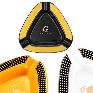 Cendrier portable en céramique Db pour 3 cigares, outil de fumage extérieur pour voiture, design moderne pour la maison et le jardin - Product Image 3