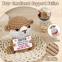 Peluche Otter au crochet tricotée à la main, adorable et positive, avec la citation « I Love You », idéale pour les cadeaux et la décoration