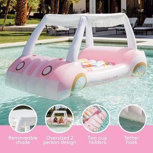 Flotador Inflable de Vinilo de Lujo para Piscina con Forma de Carrito de Golf, para Adultos, con Portavasos - Product Image 3