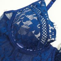 Ensemble de lingerie sexy en dentelle à motif d'arêtes de poisson, très tendance : ensemble de lingerie transparente pour femmes