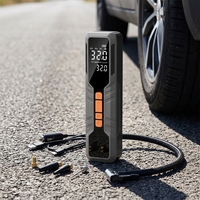 Compresseur de gonflage de pneus de voiture ABS pour secours routier, utilisation d'urgence, gonfleur de pneus numérique portable avec lumière LED 60W 12V