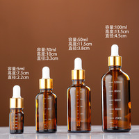 5ml10ml15ml20ml30ml50ml100ml flacons compte-gouttes d'huile essentielle en verre gradué bouteilles en verre coloré résistant à la lumière en gros