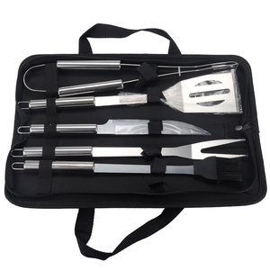 Juego <span class=keywords><strong>de</strong></span> 5 <span class=keywords><strong>Utensilios</strong></span> <span class=keywords><strong>de</strong></span> Barbacoa para Jardín, <span class=keywords><strong>de</strong></span> Acero Inoxidable, Portátiles, con Bolsa - Product Image 2