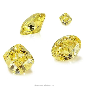 卸売ダイヤモンドラボ成長丸型合成バルクストーンカラットイエローHPHT3EXルースラボ成長ダイヤモンド - Product Image 1