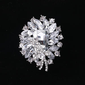 DAIHE高品質ファッションジュエリーレディースラインストーンチャーミングブローチブーケフラワーブローチ - Product Image 6