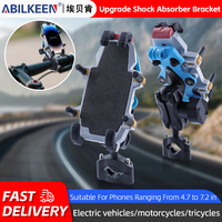 Support de téléphone portable universel antichoc pour moto électrique, fixation sur guidon, absorbant les chocs, anti-vibrations, chargeur de voiture Octopus