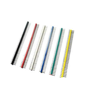 Ensemble de broches colorées, pas de 2,54 mm, 1 x 40 broches, blanc, rouge, bleu, jaune - Product Image 1