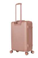 Valise de voyage en ABS couleur or rose avec protection des coins, modèle en promotion à prix incroyable