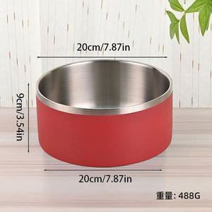 Bol pour animaux de compagnie de 64 oz anti-renversement à base large, en acier inoxydable avec revêtement mat, pour les familles multi-animaux - Product Image 6