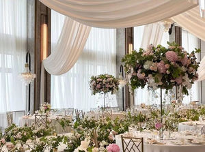 Décoration de mariage créative, décoration de mariage, arche de mariage, <span class=keywords><strong>voile</strong></span> artificiel, <span class=keywords><strong>voile</strong></span> de plafond - Product Image 4