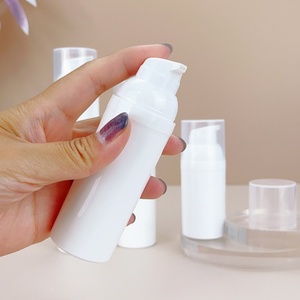 Custom logo Airless <b>Pump</b> <b>Bottle</b> White Plastic 30ml 50ml 80ml 100ml 120ml 150ml 200ml Airless Vacuum Cosmetic <b>Pump</b> <b>Bottle</b> - Product Image 1