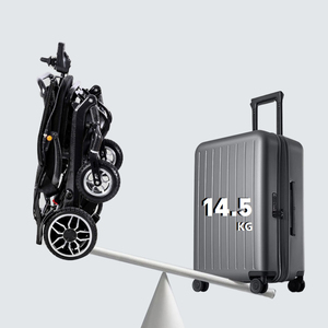 KSM-607P Factory Direct Lightweight Carbon Fiber <b>Electric</b> Wheelchair Supplier Foldable Design with Storage Bag - Product Image 3