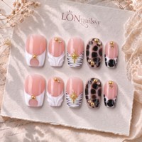 Festival Event French 2.0 Square Curve Faux Ongles en Acrylique Faits Main 3D à Coller Couverture Complète PMMA Ongles Portables Détachables 10 pièces