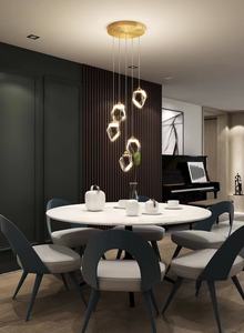 ホット販売モダン銅Ledモダンクリスタルシャンデリア天井高級照明器具ホームキッチン装飾用 - Product Image 5