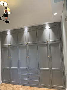 Armoire moderne sur mesure avec combinaison de style en panneaux de fibres à densité moyenne pour la maison, l'hôtel, la villa - Product Image 4