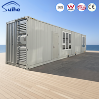 Unité de logement modulaire préfabriquée de 40 pieds, une chambre, grande fenêtre, maison en conteneur maritime