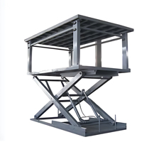 Système de stationnement de garage souterrain à plateforme fixe hydraulique électrique à double pont, élévateur à ciseaux, robuste, personnalisé