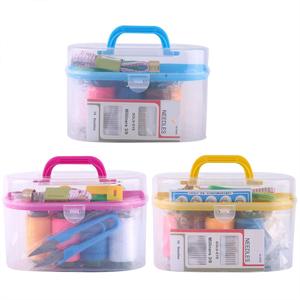 Portable <b>Mini</b> Sewing <b>Kit</b> Hand Sewing & Knit Weaving DIY Gift Purpose Box Including Scissors & Yarn Sewing Supplies <b>Tools</b> - Product Image 4