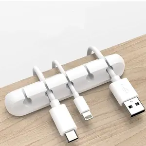 Organizador de Cables autoadhesivo, soporte para Clips