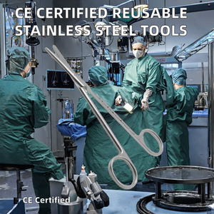 Pinzas Quirúrgicas Manuales Reutilizables de Acero Inoxidable, Tijeras Médicas, Pinzas, Juego de Instrumentos con Certificación CE - Product Image 2
