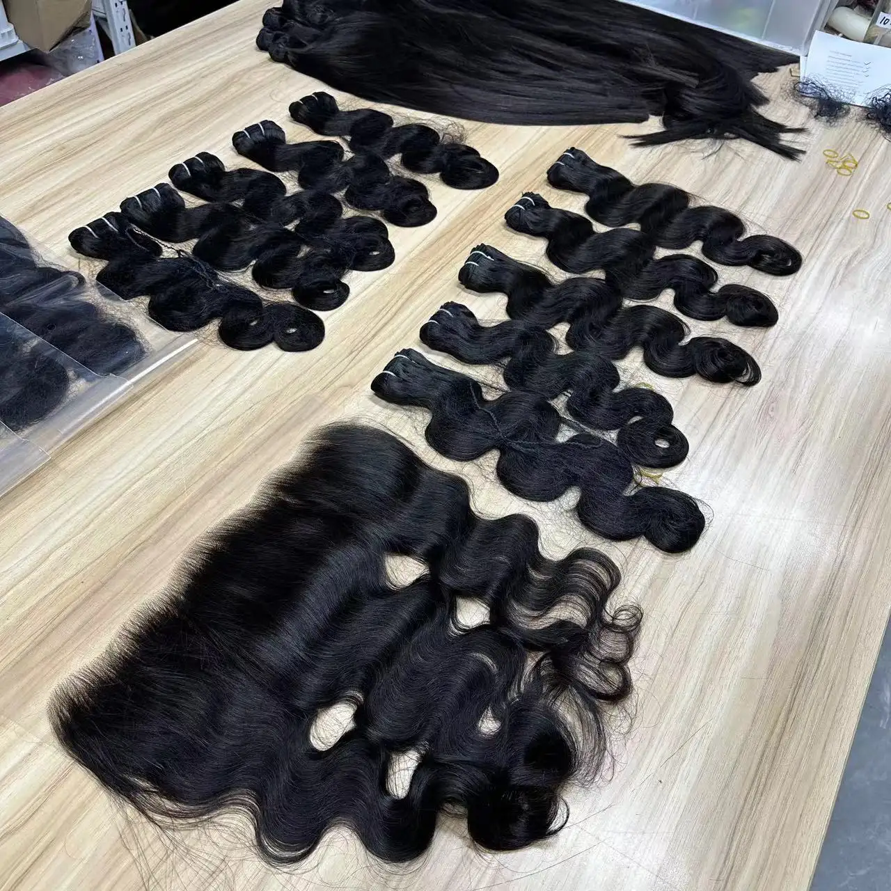 Goodluck grosir bundel mentah tulang rambut manusia lurus siap kirim wig vietnam bundel 100g vendor rambut virgin