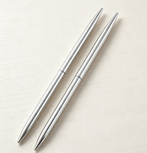 Stylo à bille rotatif élégant et fin en métal, écriture fluide, logo personnalisé, pour hôtel, bureau, entreprise, vente en gros - Product Image 1