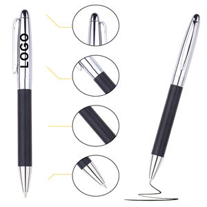 Bolígrafo de Metal con Logotipo Personalizado, Diseño Giratorio de Cuero PU, con Diseño de Alta Calidad para Papelería - Product Image 3