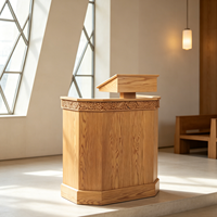 Pupitre d'église moderne en bois pour église, école, utilisation en extérieur - Mobilier durable pour cérémonies religieuses