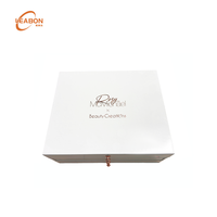 Boîte à glissière en carton avec doublure en éponge satinée, gaufrage à chaud doré, emballage rigide pour parfums, vêtements, bijoux, montres, coffrets cadeaux de luxe