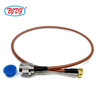 Fourniture du fabricant rf coaxial Pigtail Jumper câble d'extension assemblage N type prise mâle à sma mâle 90 degrés câble rf RG142
