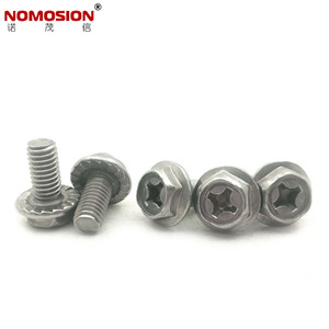 NOMOSION Hex <b>Flange</b> Head Stainless Steel <b>Bolt</b> M6x12 Class 8.8 Passivated For Mechanical Assembly - Product Image 2