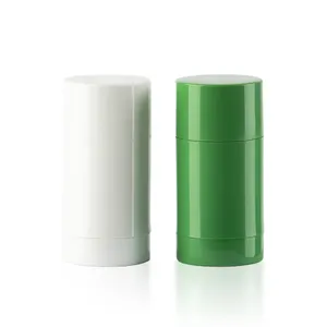 定制Logo 40毫升PP塑料可再填充瓶香水瓶塑料固体防晒棒瓶空旋转管