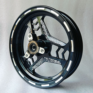 Rueda Delantera Modificada de Aleación de Aluminio de 10 Pulgadas, CNC, <span class=keywords><strong>70</strong></span> Orificios, Rodamiento 6201, Se Puede Personalizar en Varias Especificaciones - Product Image 4