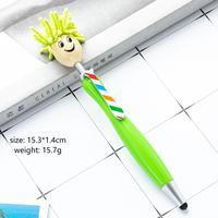 2024 produits de papeterie scolaire stylos à bille en plastique avec Logo mignon multi fonction stylet universel pas cher stylos personnalisés