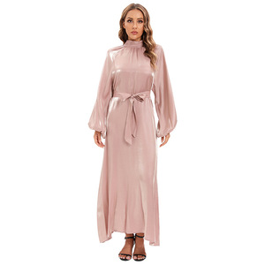 Vestidos Elegantes para Mujer, Vestido de Poliéster de Manga Larga, Nuevos Vestidos Modestos con Bolsillos Laterales - Product Image 5