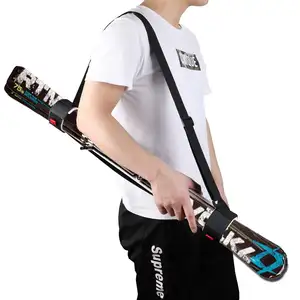 Custom logo nylon+eva adjustable carrying belt shoulder carrier lash handle ski strap for snowboard