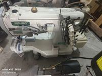 Machine à coudre industrielle d'occasion à grande vitesse pour la découpe de tissus, à commande pneumatique, Interlock Sirubas C007J, moteur 6000 points/minute, épaisseur 8 mm