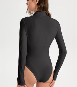 Monos personalizados de talla grande para mujer, <span class=keywords><strong>mono</strong></span> ajustado Sexy con <span class=keywords><strong>escote</strong></span> y cremallera, manga larga, capa inferior, <span class=keywords><strong>mono</strong></span> ajustado para mujer - Product Image 6