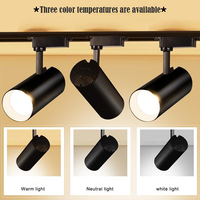 Projecteur sur Rail Commercial COB 20W 30W Spots Linéaires à LED pour Système sur Rail