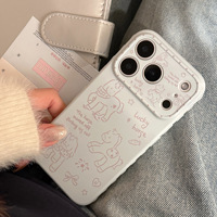 Coque de téléphone Line Mini Horse pour Apple 17 iPhone 16 Pro Max, design simple du Nouvel An, coque souple à 13 couches