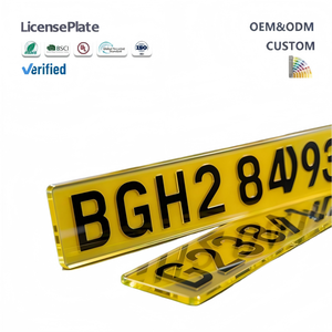 Plaque d'immatriculation de voiture en acrylique vierge de conception personnalisée, plaque d'immatriculation de voiture décorative et élégante avec des chiffres en acrylique 3D/4D - Product Image 1