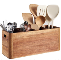 Organisateur de rangement de cuisine multifonctionnel sur pied, en bois massif moderne, à trois niveaux, pour bols, assiettes et plats