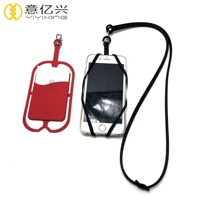Eco Friendly Material Mobile Phone Holder Lanyard Silicone Cellphone Lanyard with Custom Logo Image 2