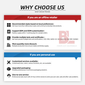 Calentador de chimenea de montaje en pared eléctrico de llama de decoración de 23 pulgadas con Control remoto de llama de simulación - Product Image 6