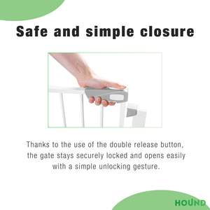 Extensión de Barrera de Seguridad para Mascotas de Metal Resistente de 30 cm con Acabado Blanco, Instalación Rápida para Uso en Interiores/Exteriores - Product Image 3