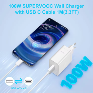 Cargador Rápido SuperVOOC de 100 W, Adaptador de Pared para Teléfono con Carga Rápida para OPPO Realme Oneplus Ace 5 Pro Reno8/9/10/11/12 <span class=keywords><strong>Findx5</strong></span>/6/7 - Product Image 3