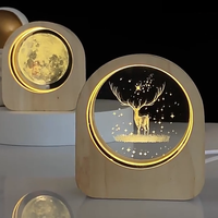 Décoration enfant moderne cadeau d'anniversaire effet lumineux chambre souvenir parfait 3D lune système solaire galaxie cristal LED veilleuse