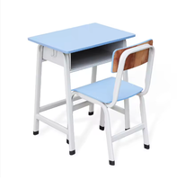 Ensembles de bureau et de chaise pour étudiants durables et à hauteur fixe : Mobilier scolaire fiable conçu pour les étudiants