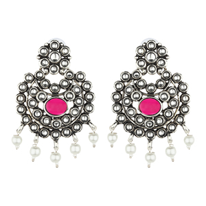 ชุดเครื่องประดับแวววาวแบบดั้งเดิมพร้อมต่างหูอัญมณีและ Maang Tikka สำหรับผู้หญิงใช้ในเทศกาลจากผู้ผลิตอินเดีย - Product Image 3